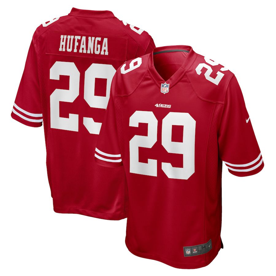 Men San Francisco 49ers #29 Talanoa Hufanga Nike Scarlet Game NFL Jersey